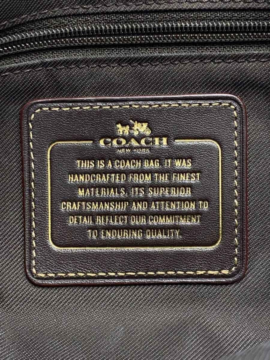 COACH tote bag canvas BEG all-over pattern 5