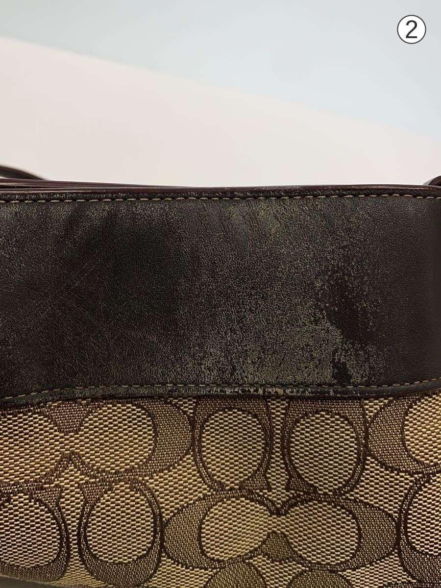 COACH tote bag canvas BEG all-over pattern 8