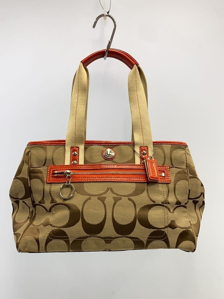 COACH Shoulder Bag Signature -- BEG All-over Pattern F14878