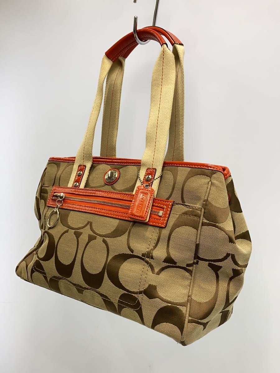 COACH Shoulder Bag Signature -- BEG All-over Pattern F14878 2