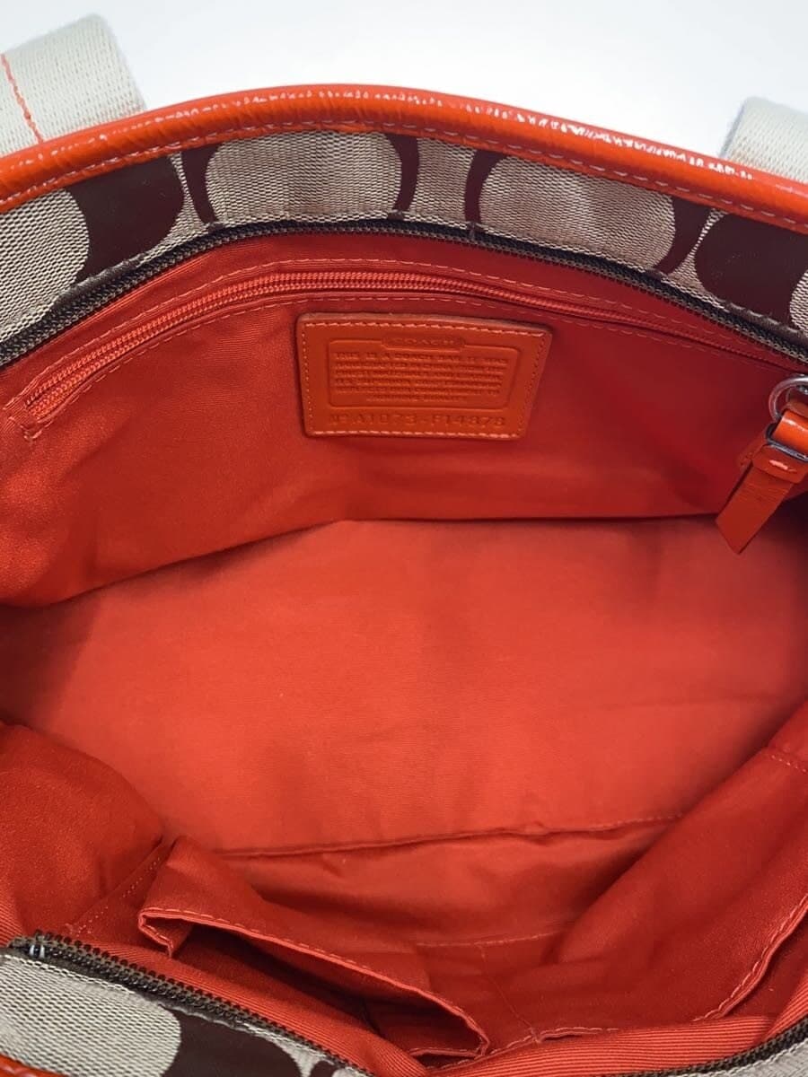 COACH Shoulder Bag Signature -- BEG All-over Pattern F14878 6