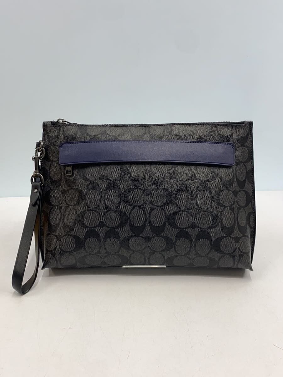 COACH bag leather GRY all-over pattern F79877