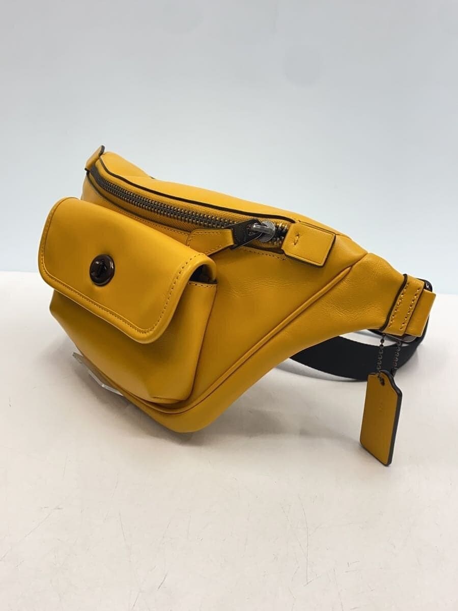 COACH Waist Bag Leather YLW C1277 2