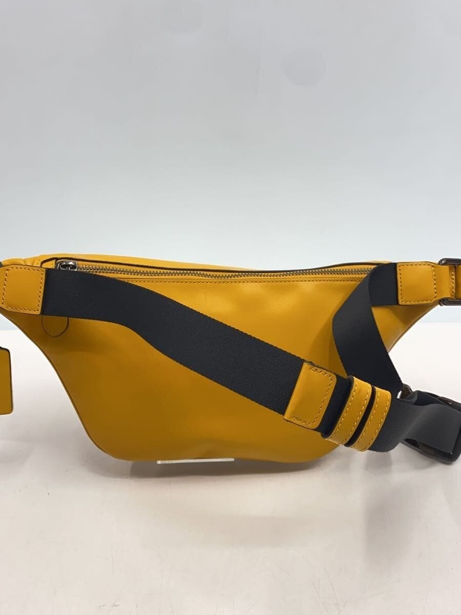 COACH Waist Bag Leather YLW C1277 3
