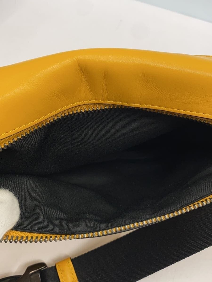 COACH Waist Bag Leather YLW C1277 7