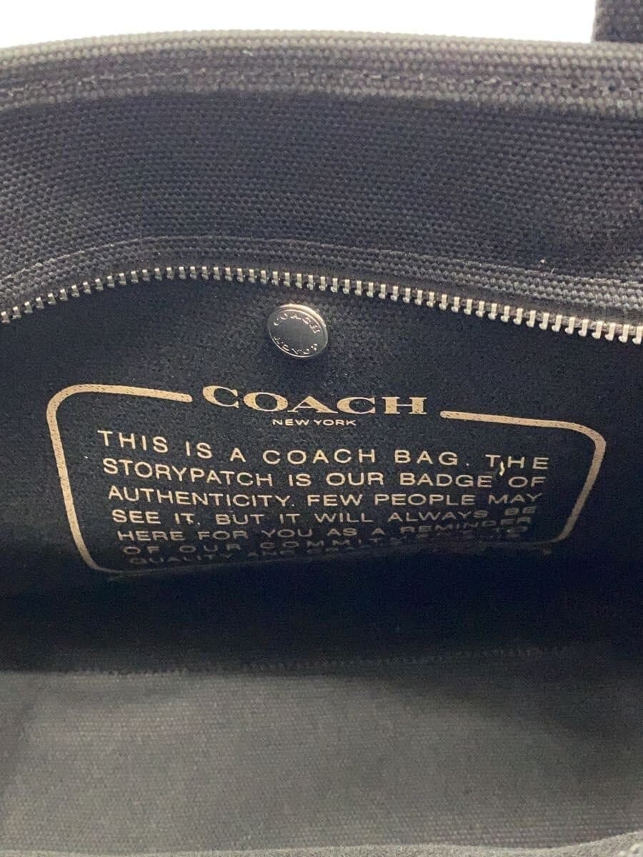 COACH Cargo Tote Canvas BLK CP158 5