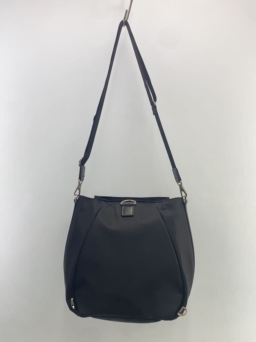 agnes b. Shoulder Bag Nylon Black Plain FS02-04 3