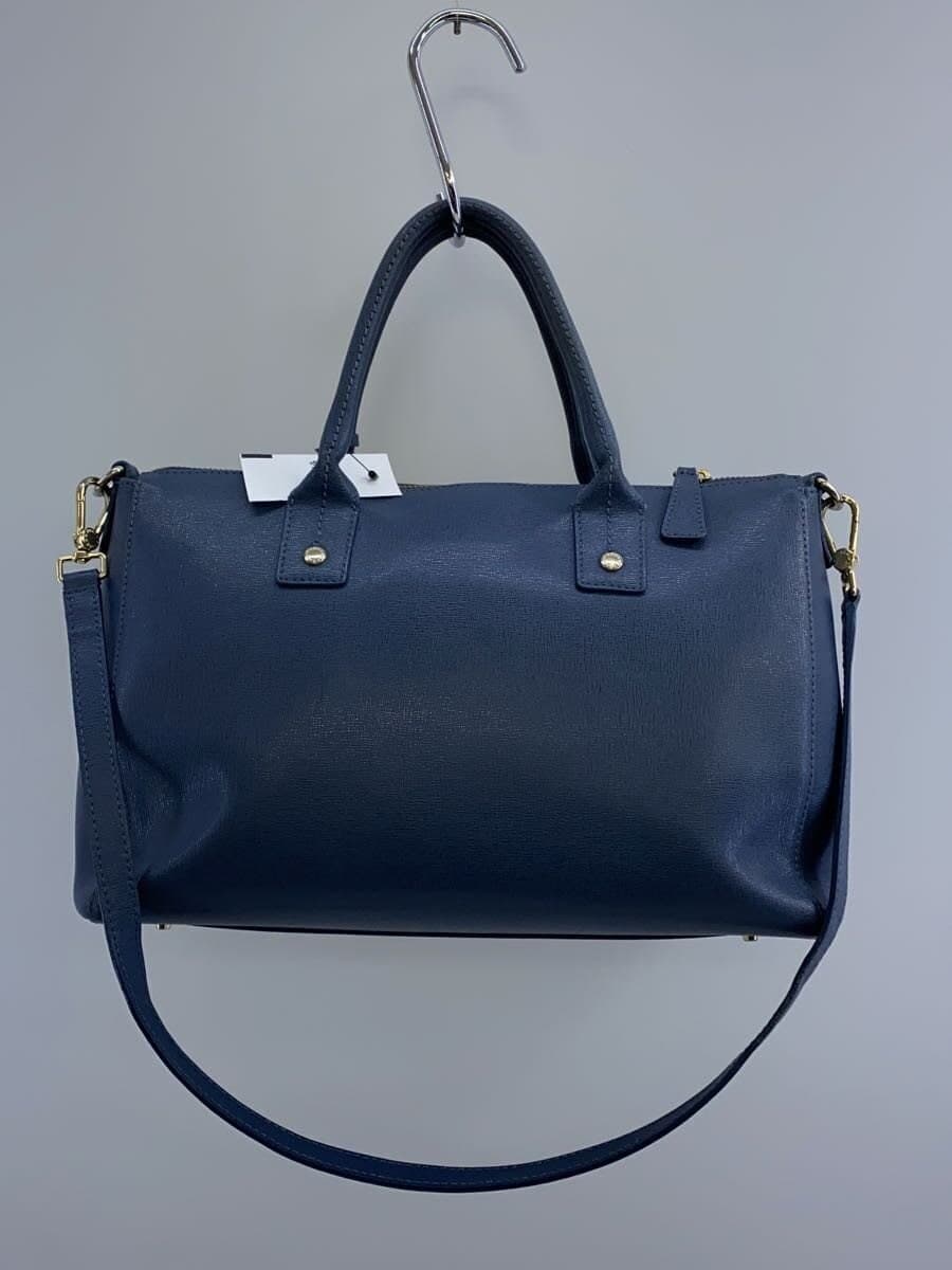 FURLA bag leather navy 3