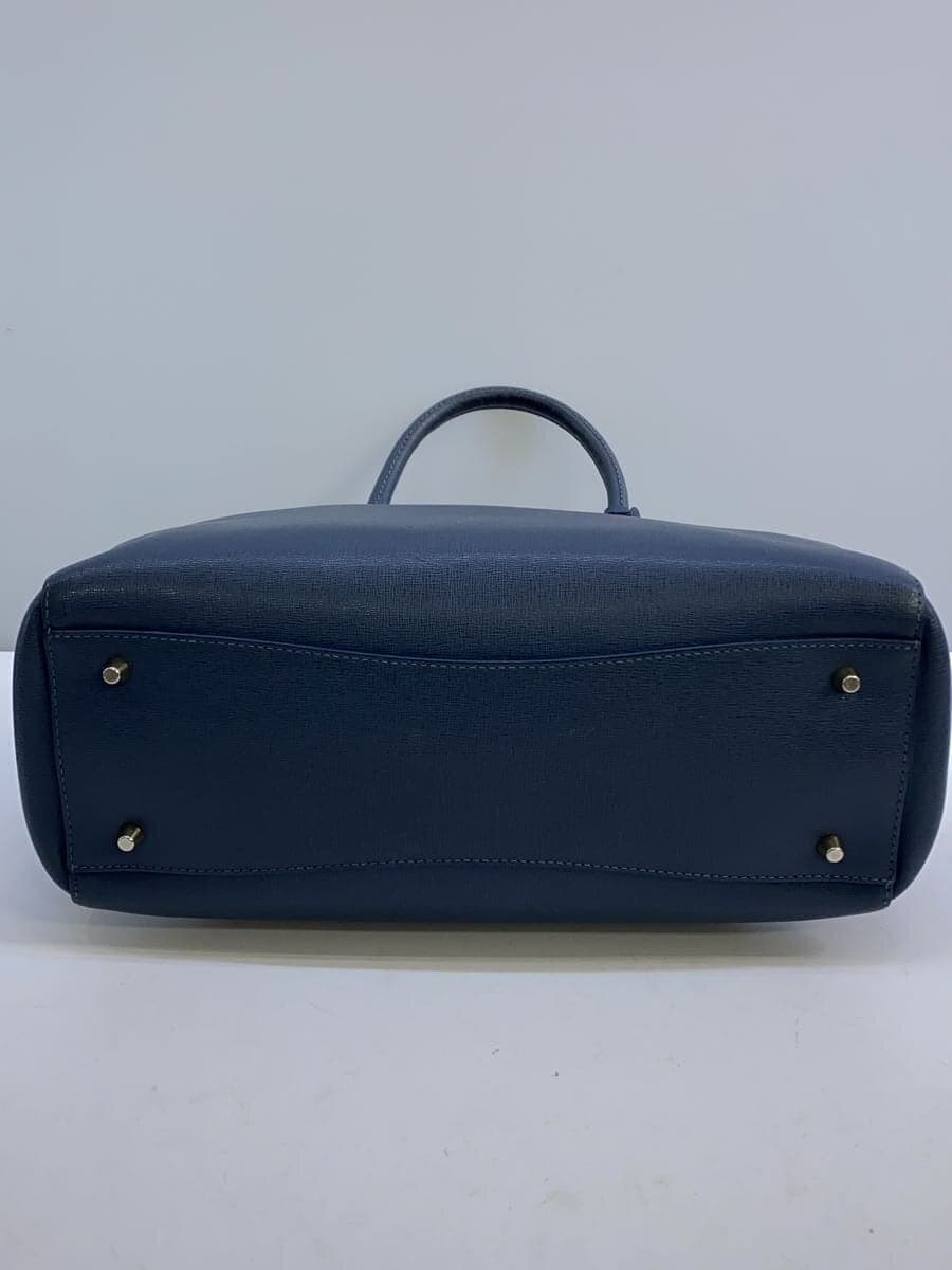 FURLA bag leather navy 4