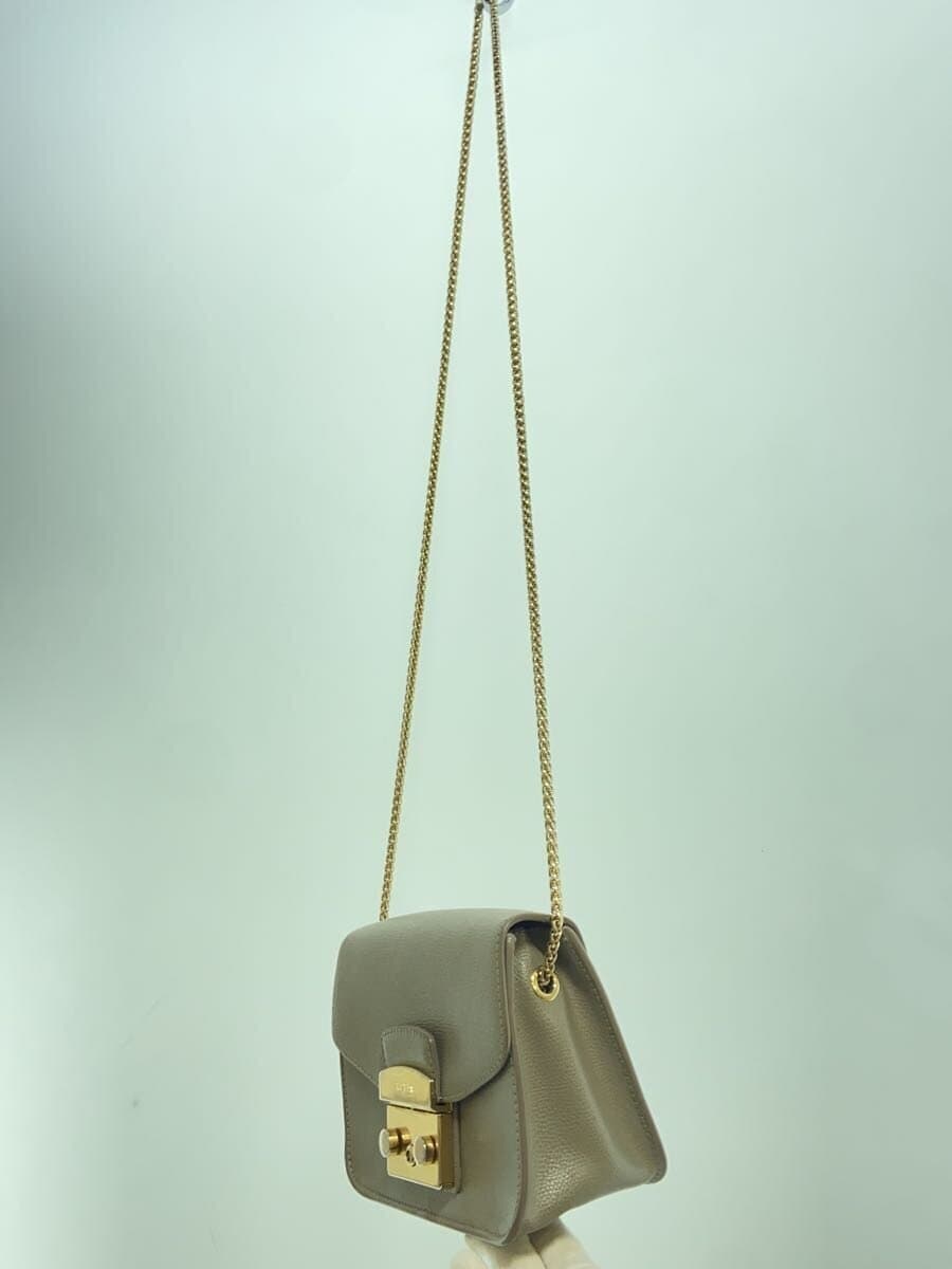 FURLA Shoulder Bag Leather BEG 2