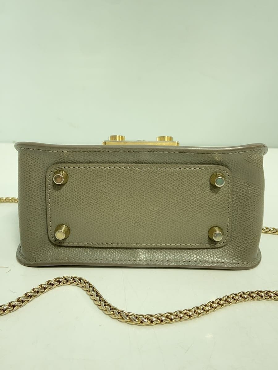 FURLA Shoulder Bag Leather BEG 4
