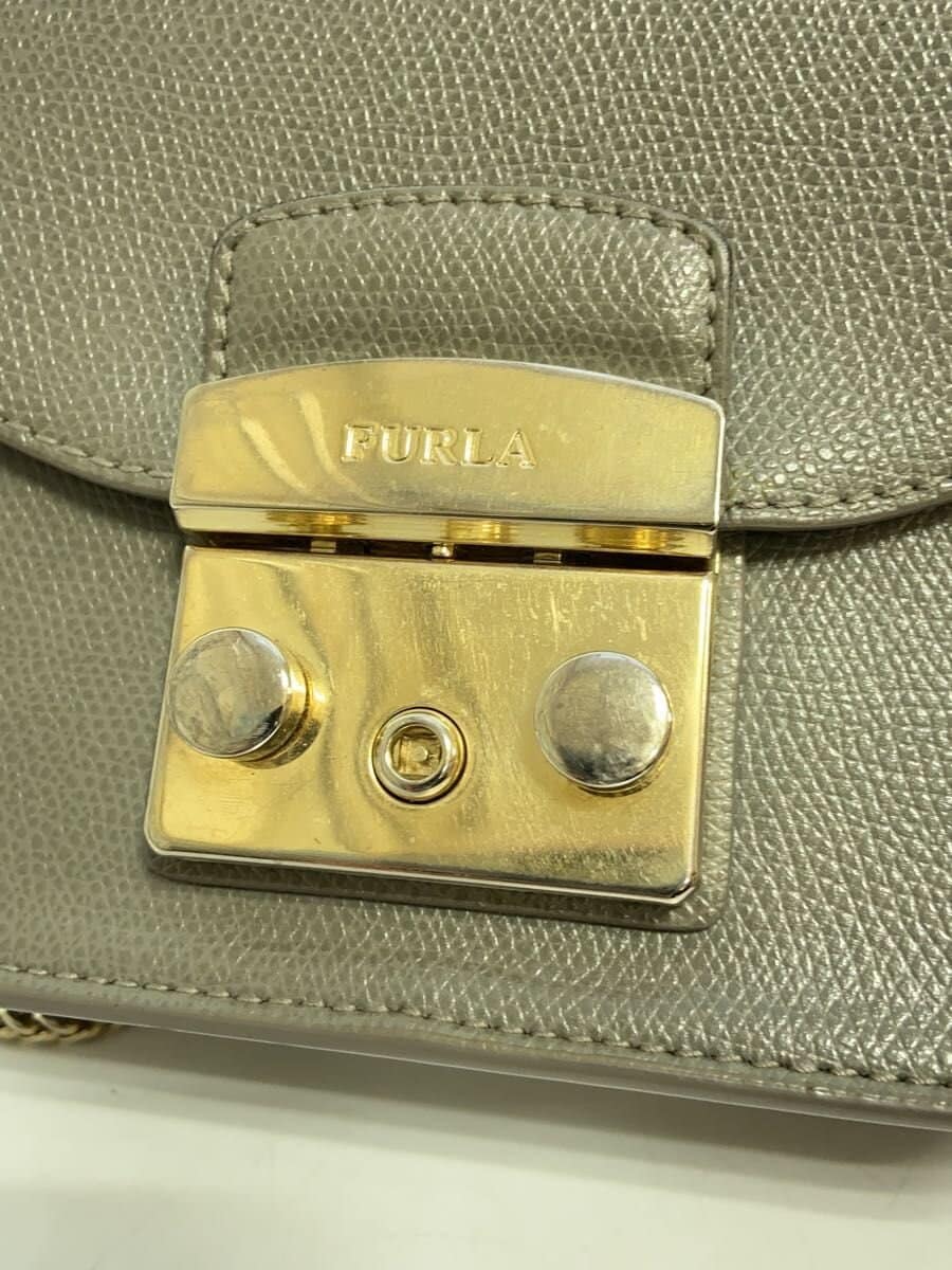 FURLA Shoulder Bag Leather BEG 5