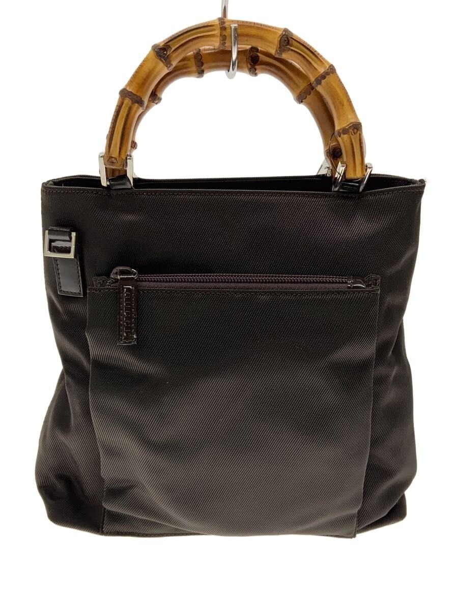 GUCCI Handbag_Bamboo Nylon BRW 000･2265･0581