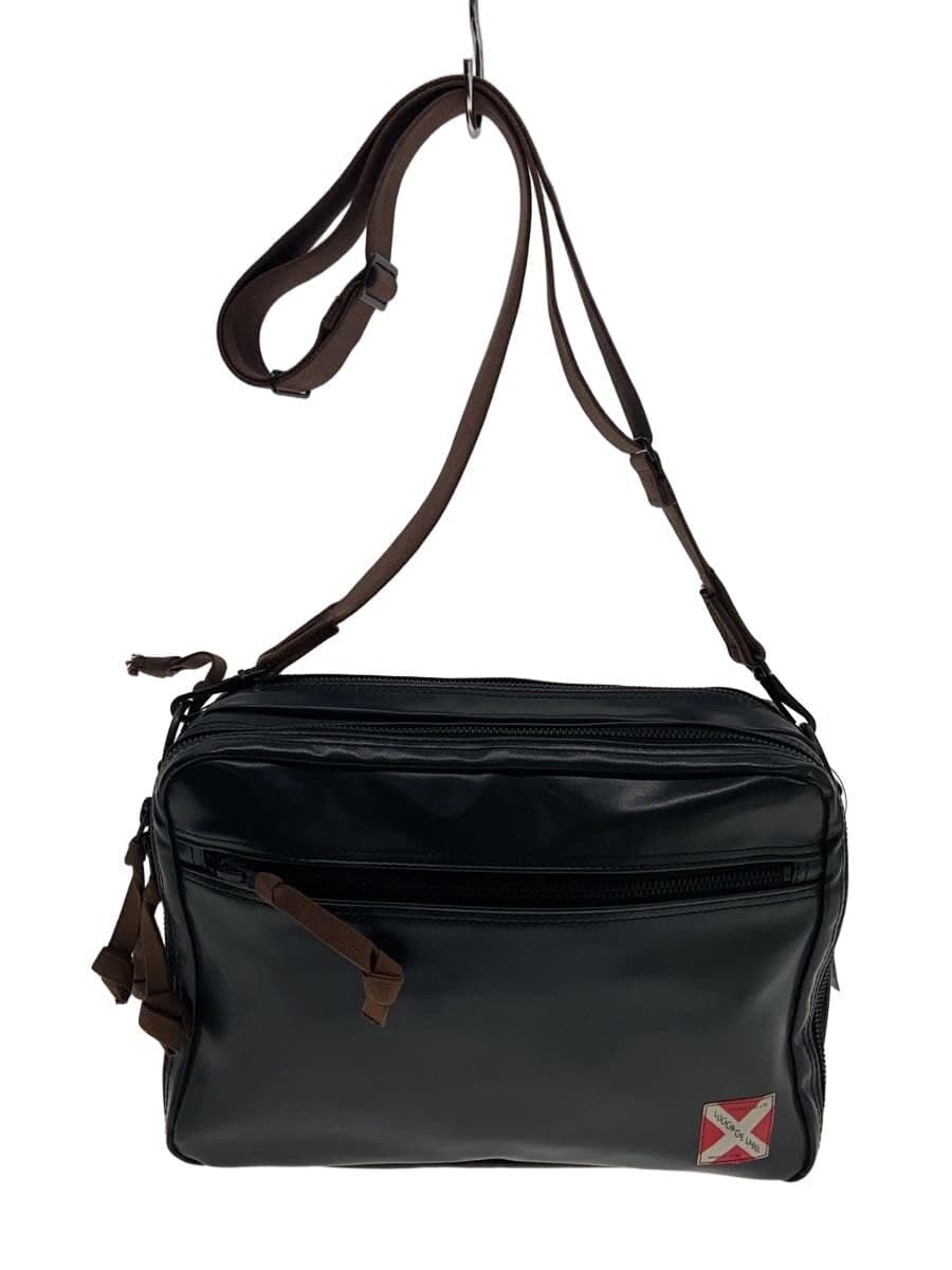 LUGGAGE LABEL Shoulder Bag PVC BLK