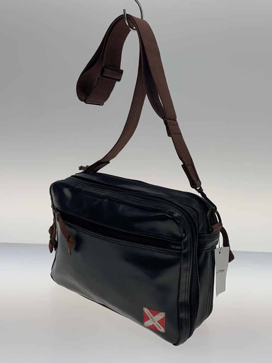 LUGGAGE LABEL Shoulder Bag PVC BLK 2