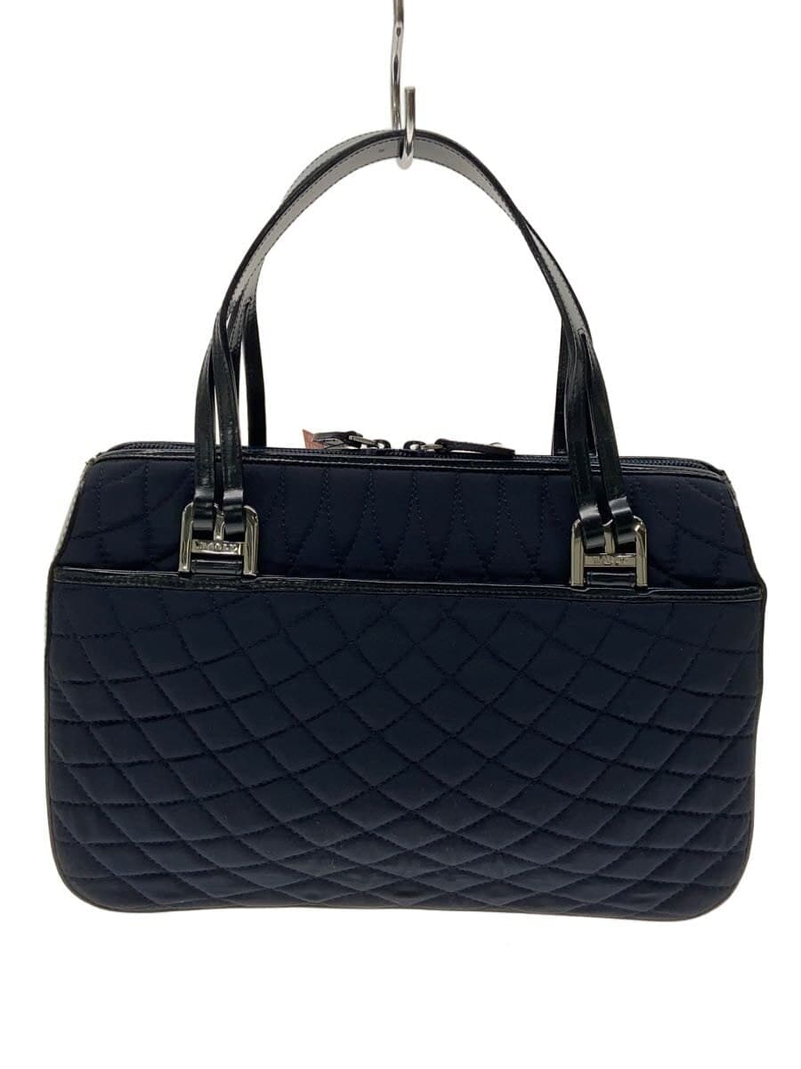 BALLY Tote Bag Cotton Navy Solid Color