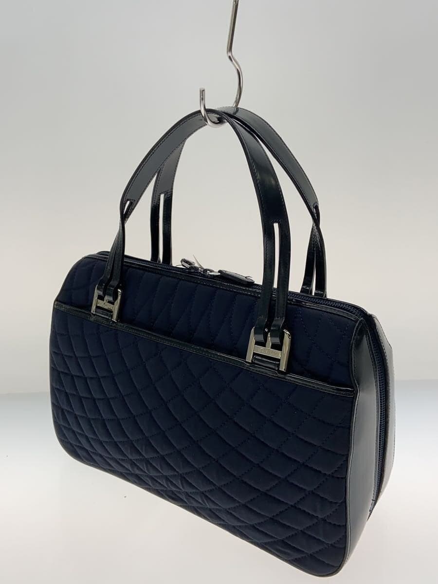 BALLY Tote Bag Cotton Navy Solid Color 2