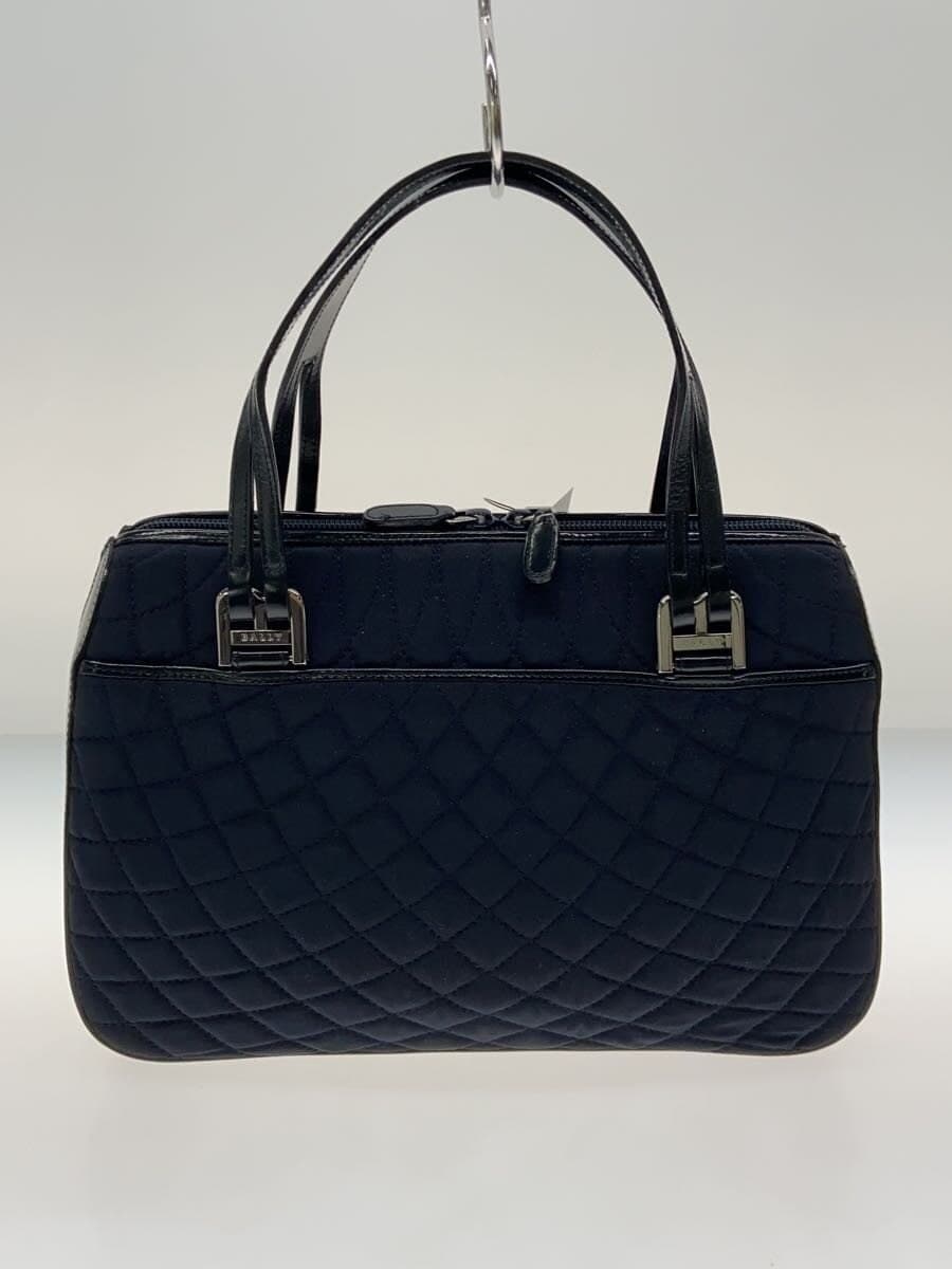 BALLY Tote Bag Cotton Navy Solid Color 3