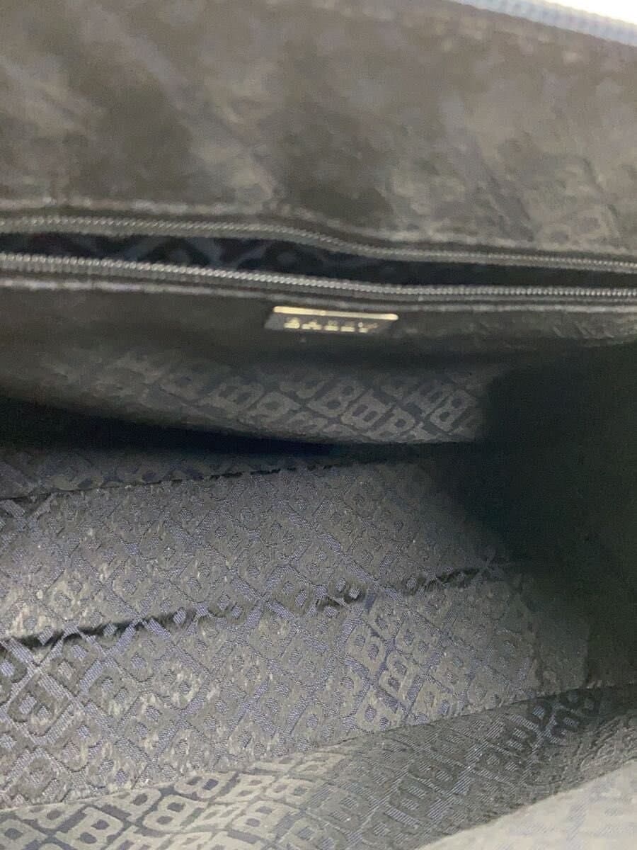 BALLY Tote Bag Cotton Navy Solid Color 6