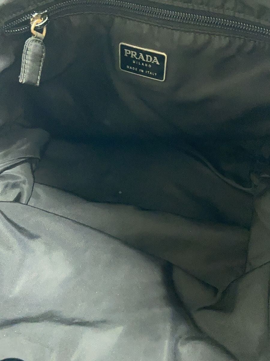 PRADA Handbag Nylon BLK Solid 6