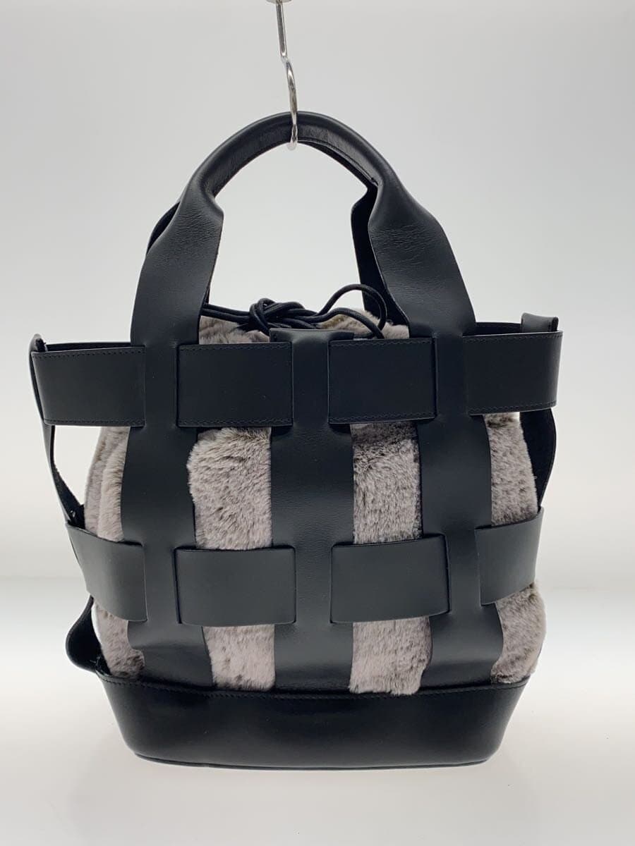 VIOLAd’ORO Tote Bag Leather GRY 3