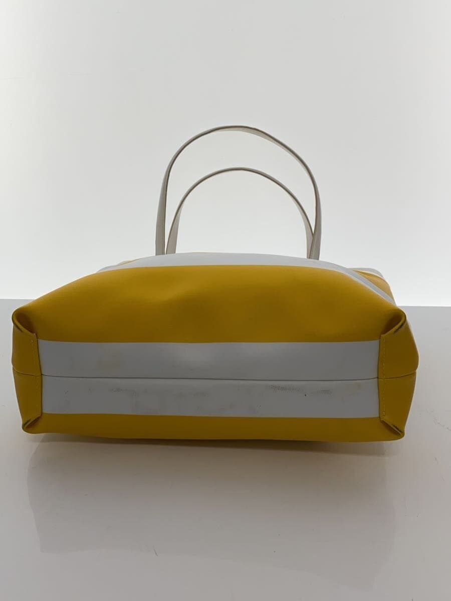 COACH Tote Bag PVC WHT Border Stripe 30512 4