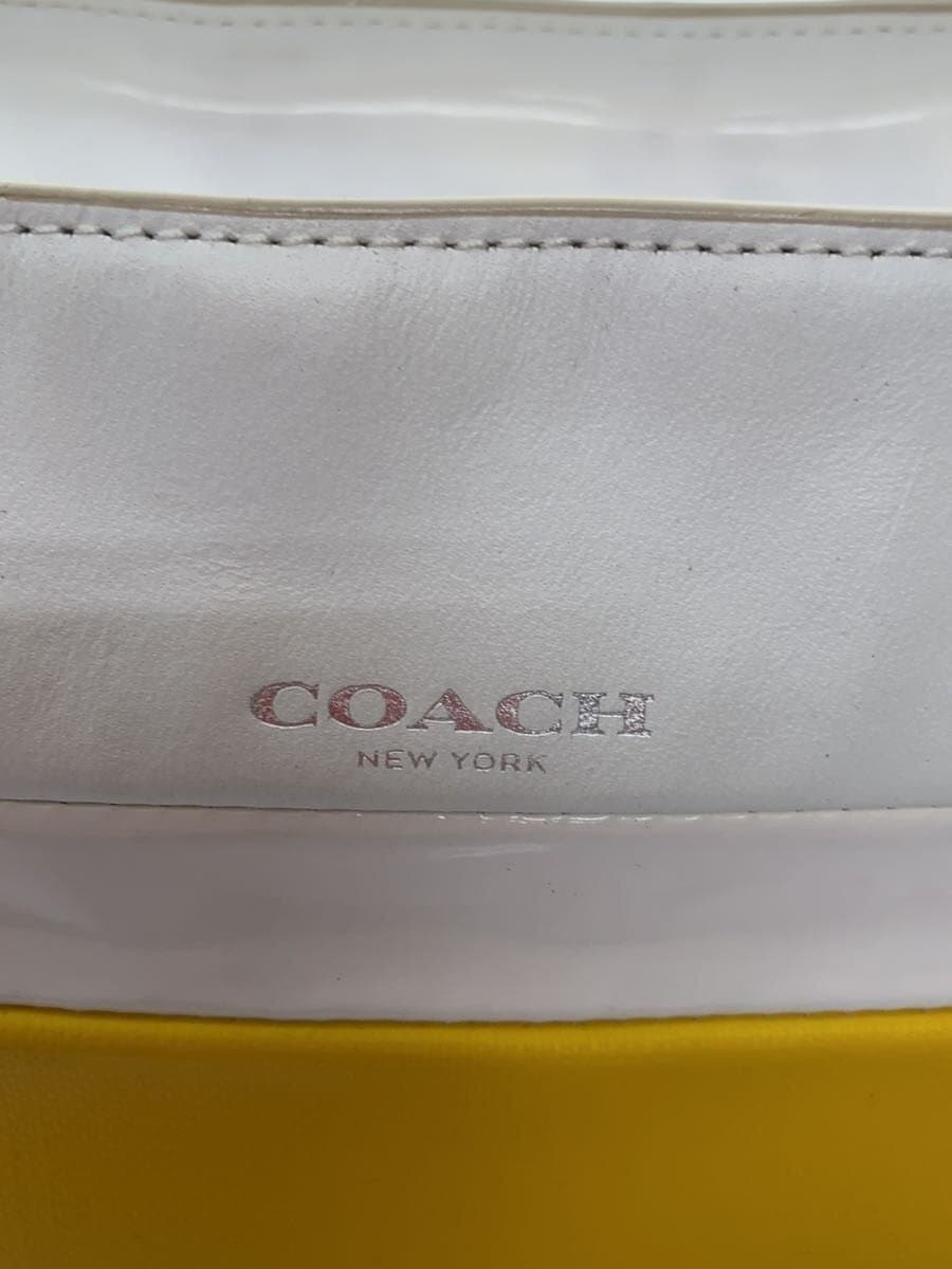 COACH Tote Bag PVC WHT Border Stripe 30512 5