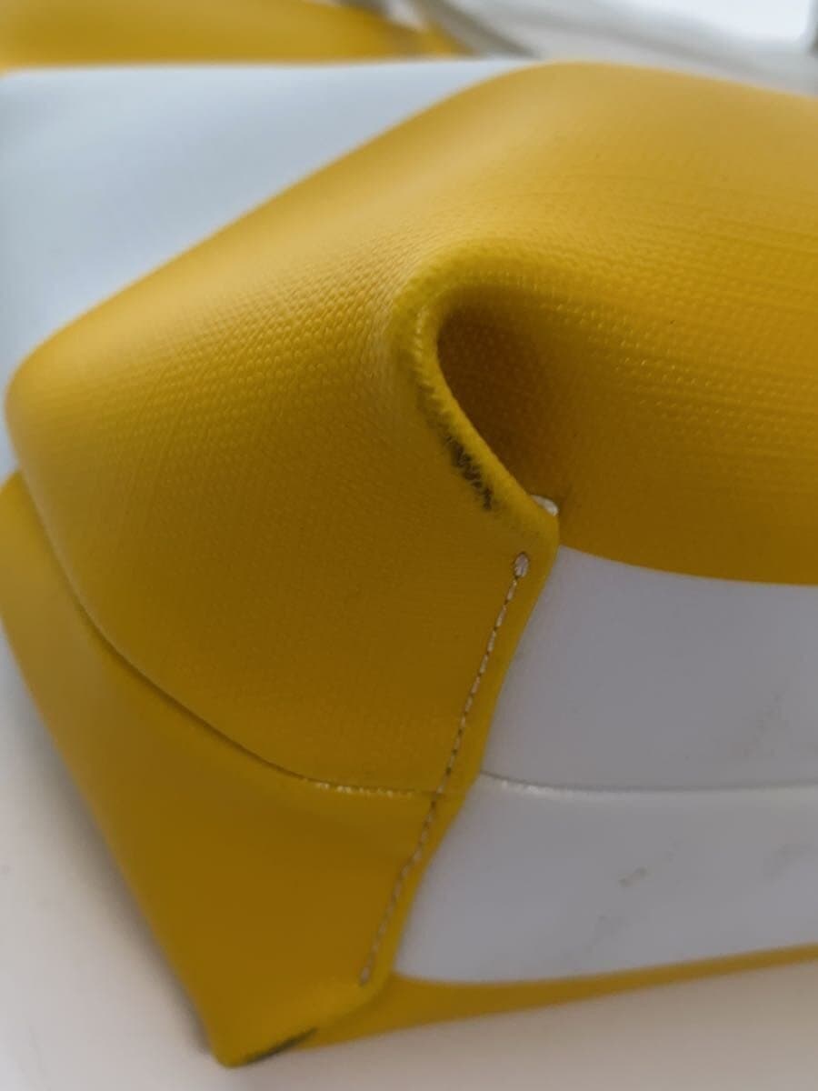 COACH Tote Bag PVC WHT Border Stripe 30512 7