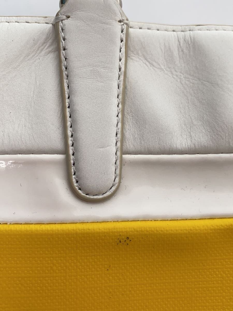 COACH Tote Bag PVC WHT Border Stripe 30512 9