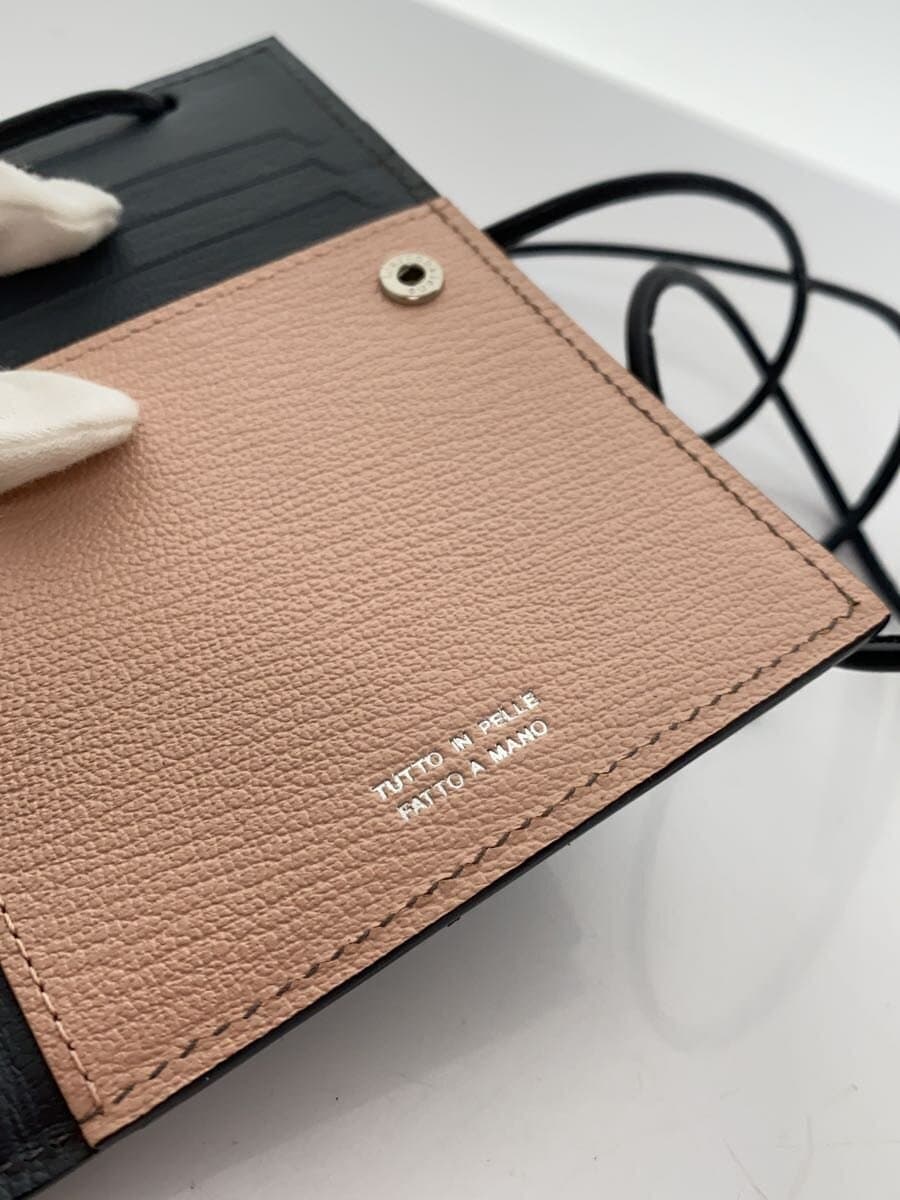 L’arcobaleno Smart W Shoulder Wallet Shoulder Bag Leather GRY PK Solid 7