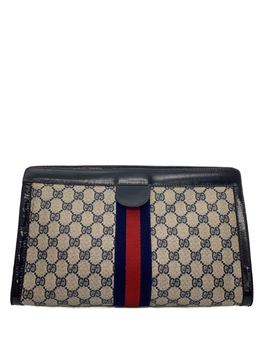 GUCCI Second Bag PVC NVY All Over Pattern
