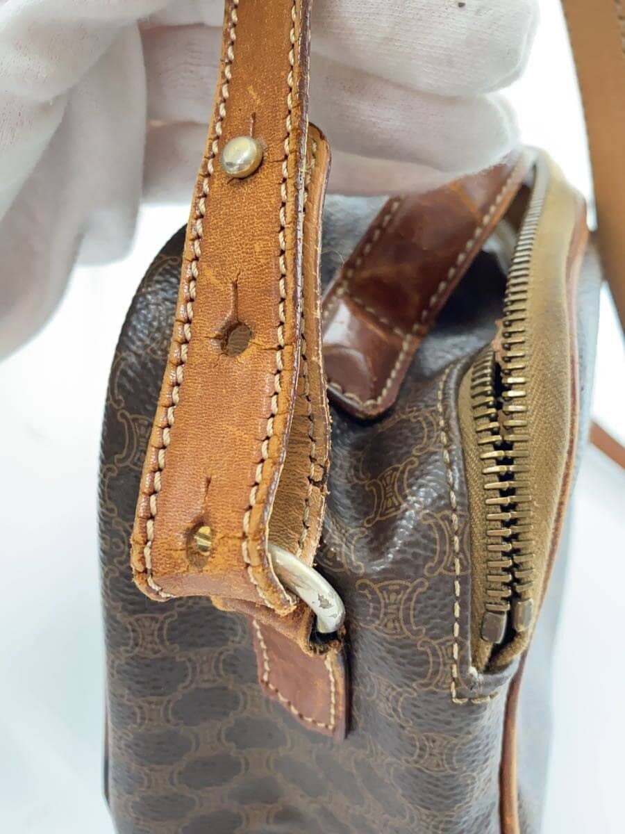 CELINE Macadam Shoulder Bag PVC BRW All Over Pattern 7