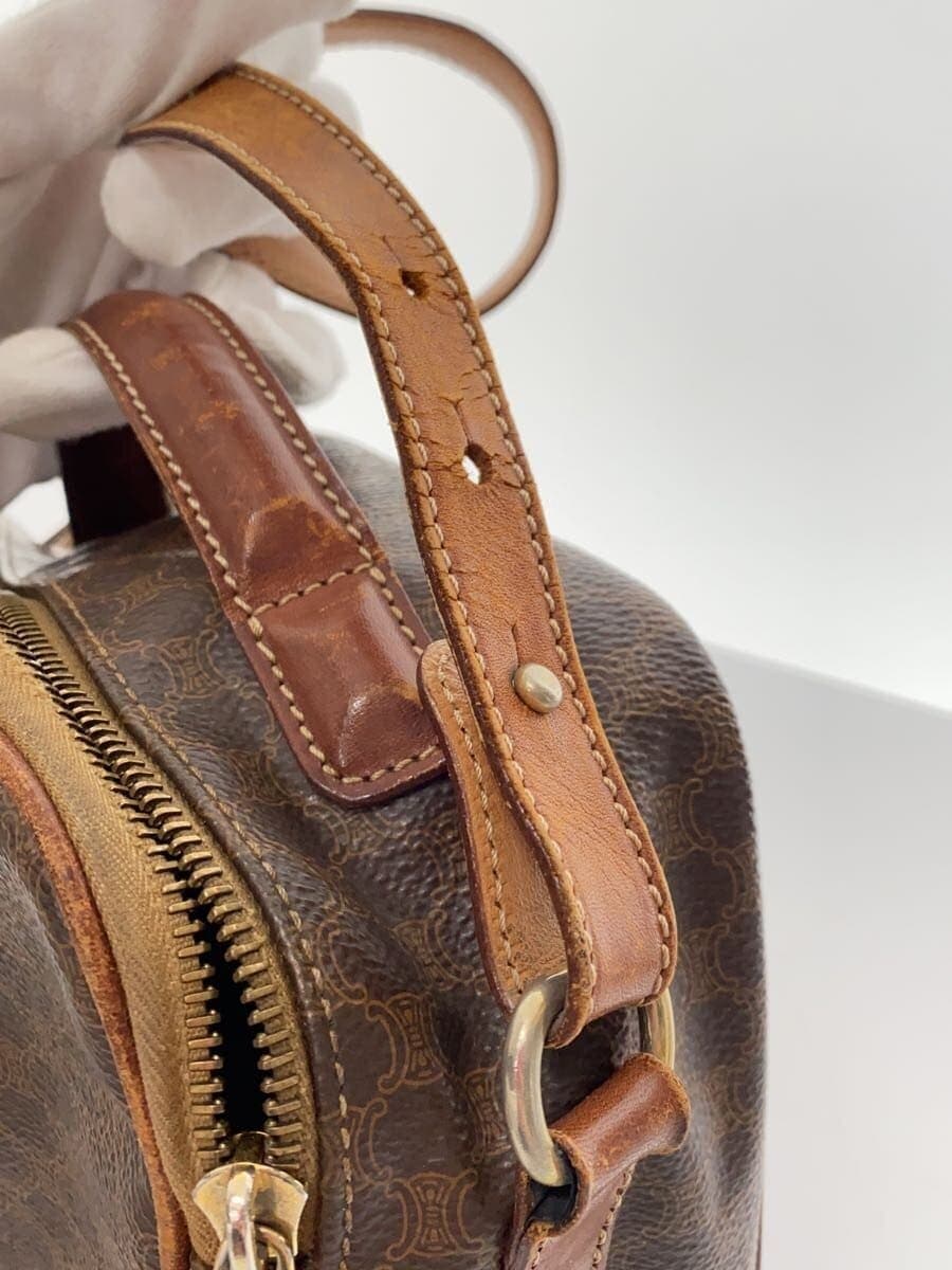 CELINE Macadam Shoulder Bag PVC BRW All Over Pattern 8