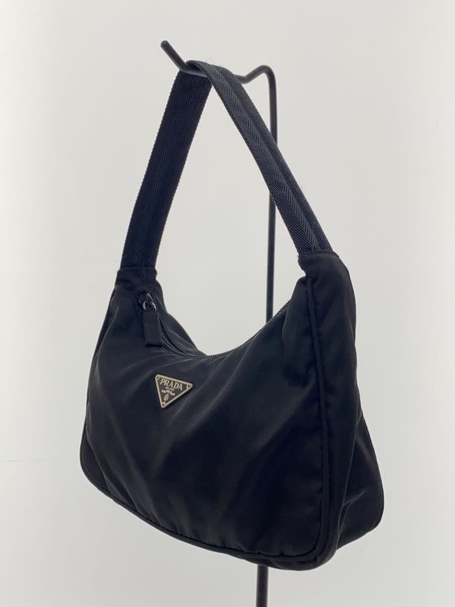 PRADA Shoulder Bag Nylon BLK Solid 2