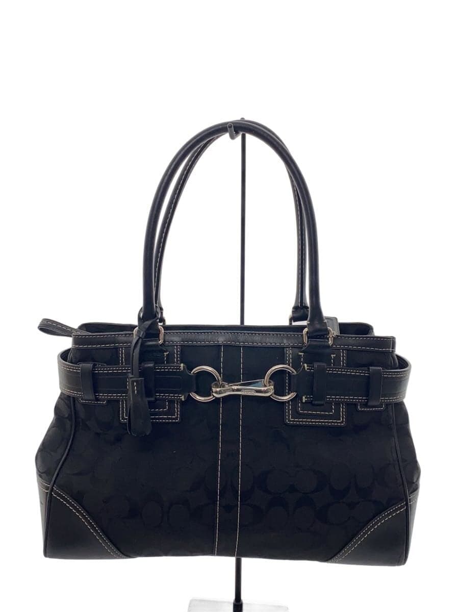 COACH Hamptons Carryall Signature Black Canvas BLK