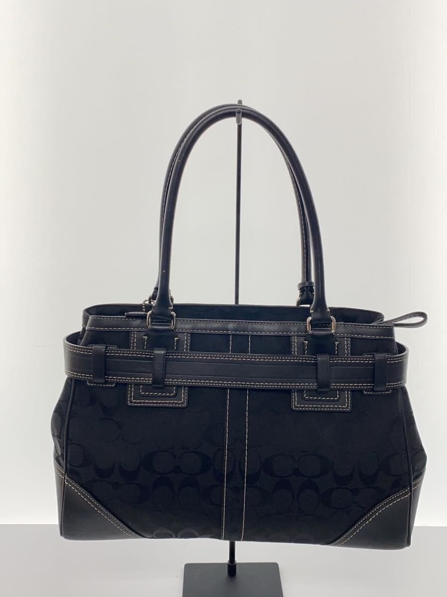 COACH Hamptons Carryall Signature Black Canvas BLK 3
