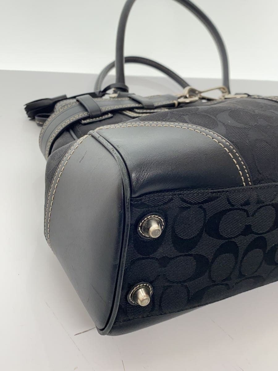 COACH Hamptons Carryall Signature Black Canvas BLK 6