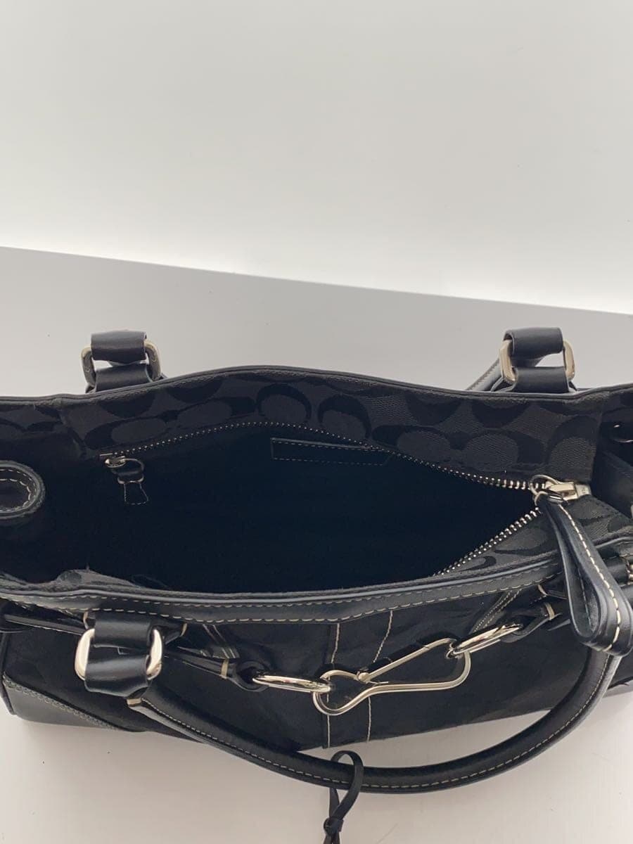 COACH Hamptons Carryall Signature Black Canvas BLK 7