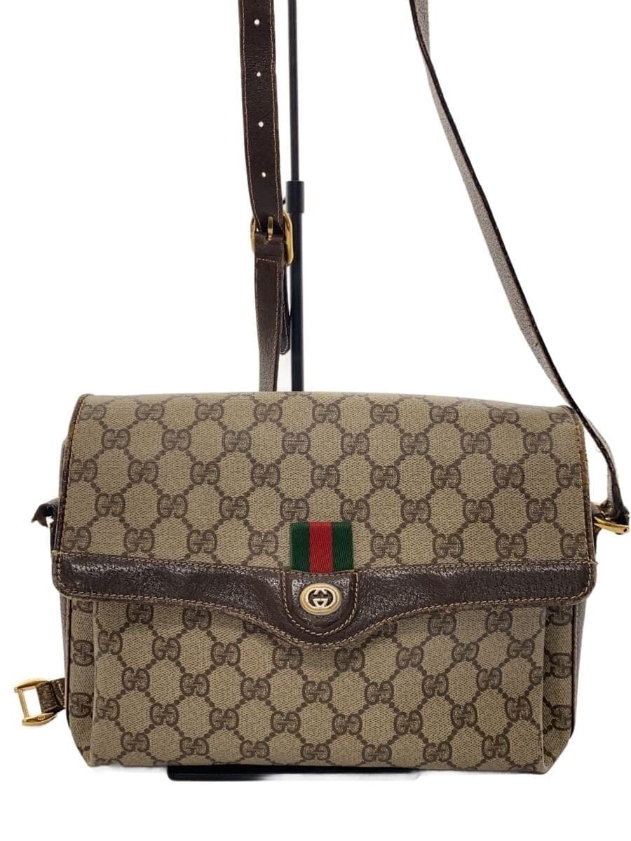 GUCCI Shoulder Bag PVC BRW All Over Pattern 904.02.084