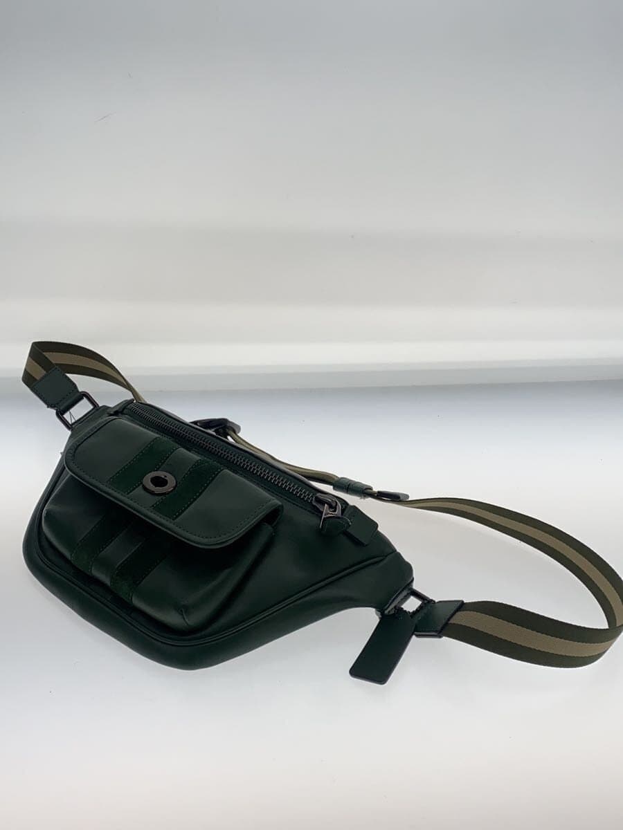 COACH Waist Bag Leather GRN Solid C4033 2