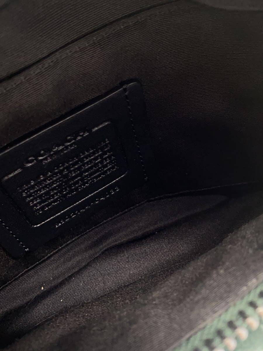 COACH Waist Bag Leather GRN Solid C4033 6