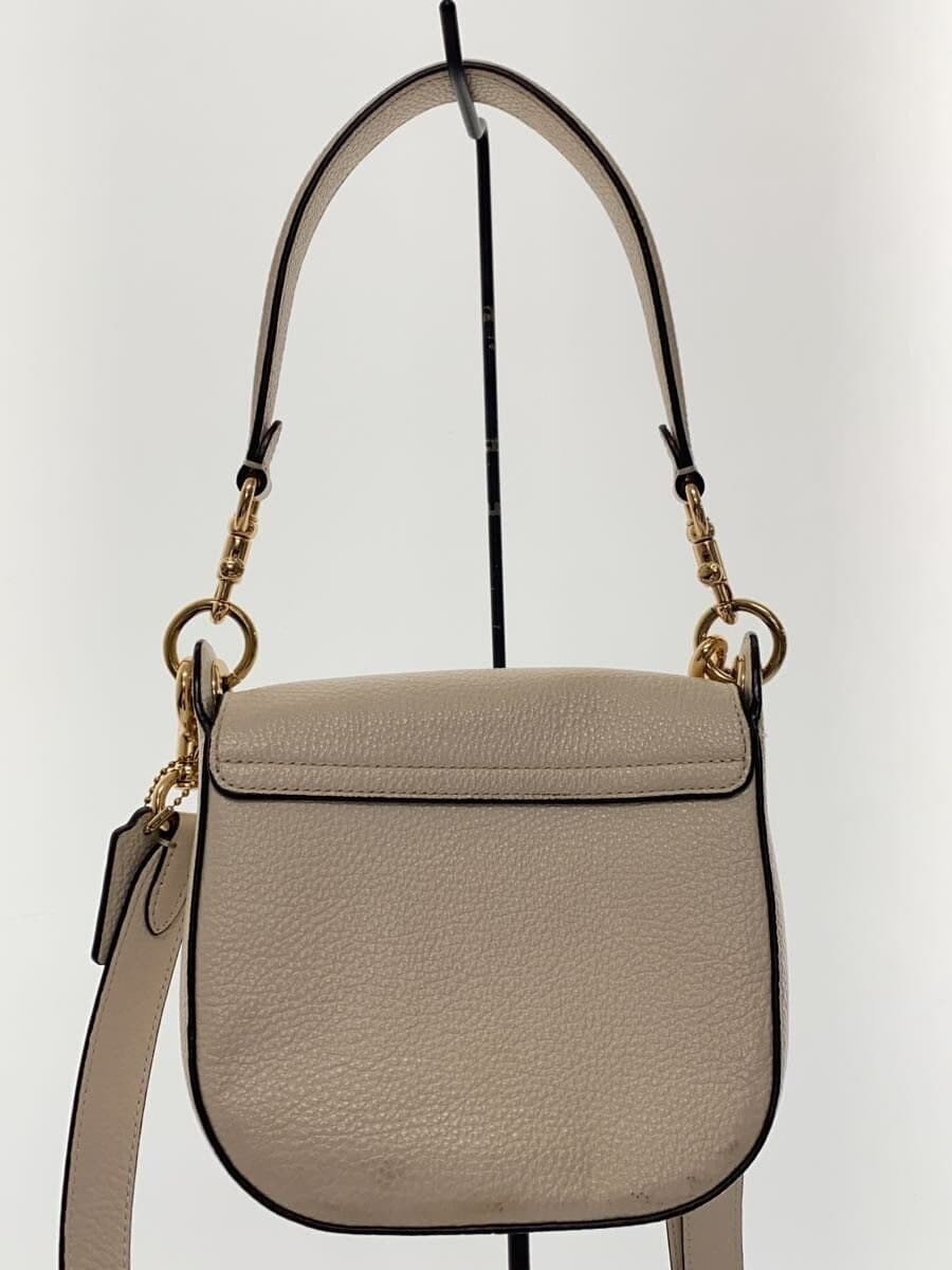 COACH Shoulder Bag Leather WHT Solid C5685 3