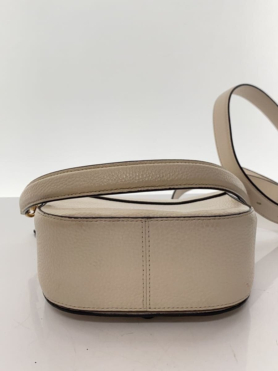 COACH Shoulder Bag Leather WHT Solid C5685 5