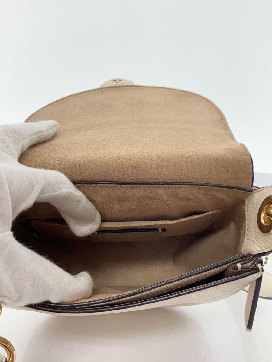 COACH Shoulder Bag Leather WHT Solid C5685 6