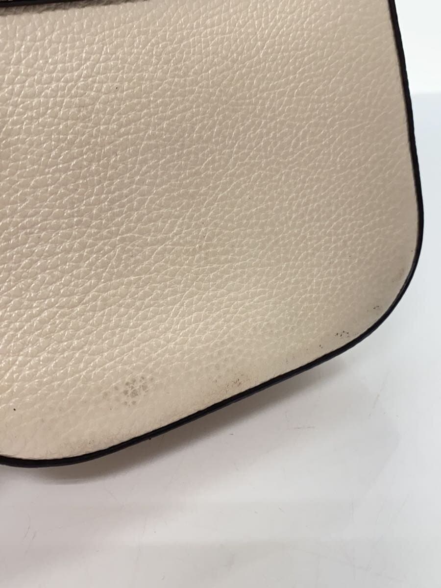 COACH Shoulder Bag Leather WHT Solid C5685 7
