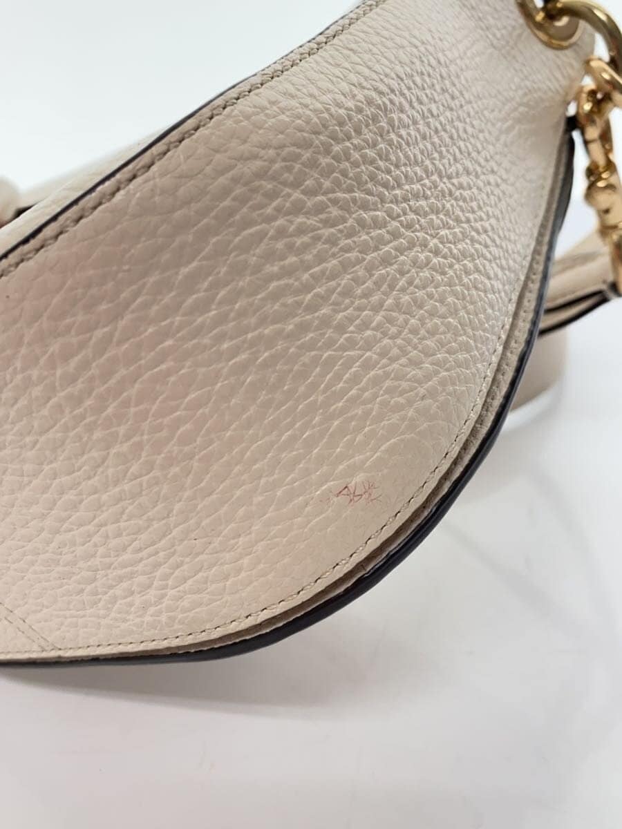 COACH Shoulder Bag Leather WHT Solid C5685 8