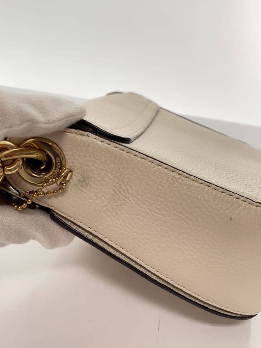 COACH Shoulder Bag Leather WHT Solid C5685 9