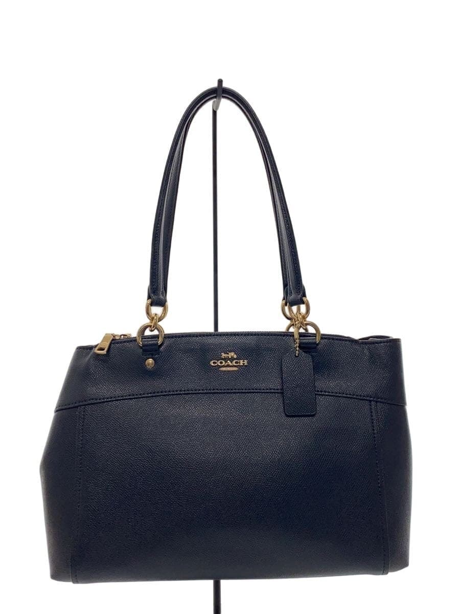 COACH Tote Bag Leather NVY F25397