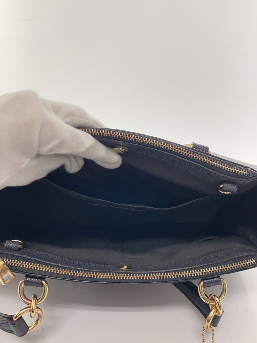 COACH Tote Bag Leather NVY F25397 5