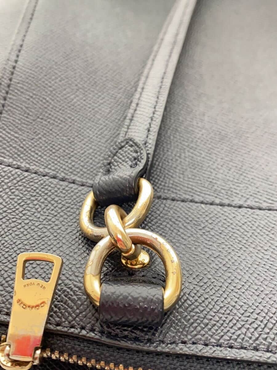 COACH Tote Bag Leather NVY F25397 8